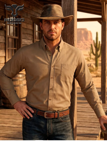 CAMISA RODEO CO. CABALLERO BOTON AC110L BPO
