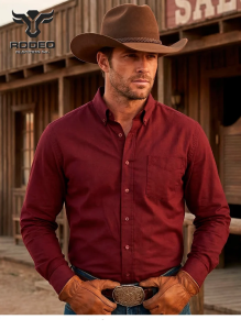 CAMISA RODEO CO. CABALLERO BOTON AC110L G