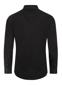 CAMISA RODEO CO. CABALLERO LISA BROCHE PRESION AC108L NE